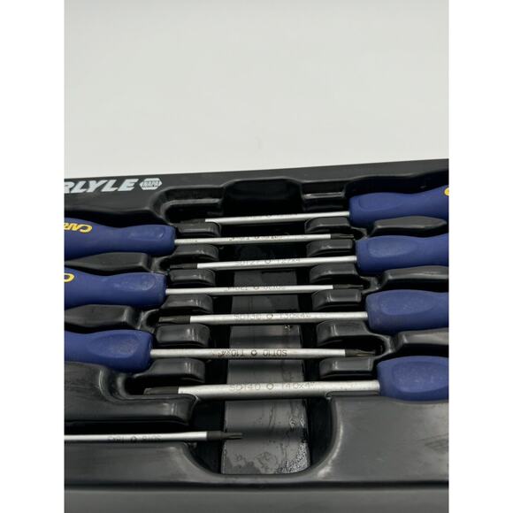 Comfort Grip Star Screwdriver Set of 8 - Satin Chrome Plated - Carlyle Tools - Picture 2 of 2